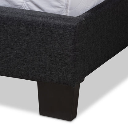 Baxton Studio - Lisette Queen Size Bed in Charcoal Grey - CF8031B-Charcoal-Queen view 5