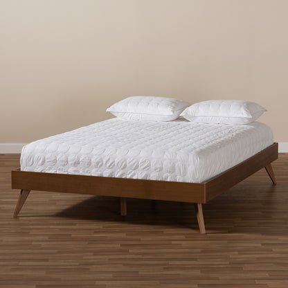 Baxton Studio - Lissette King Size Bed Frame in Ash Walnut - MG9704-Ash Walnut-Bed Frame-King view 5