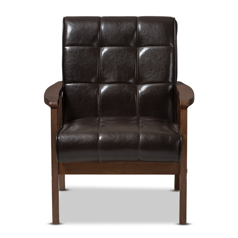 Baxton Studio - Living Room Chair in Brown - TOGO CC-109-541 view 2