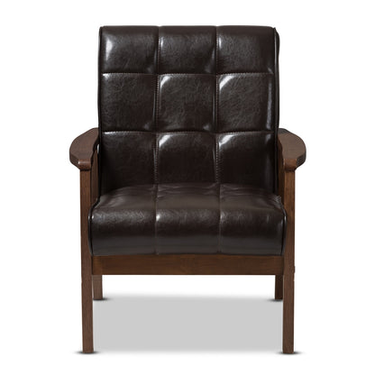 Baxton Studio - Living Room Chair in Brown - TOGO CC-109-541 view 2