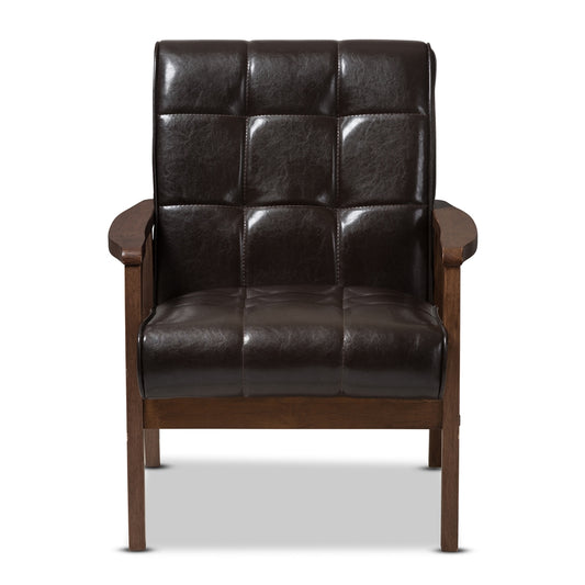 Baxton Studio - Living Room Chair in Brown - TOGO CC-109-541 view 2