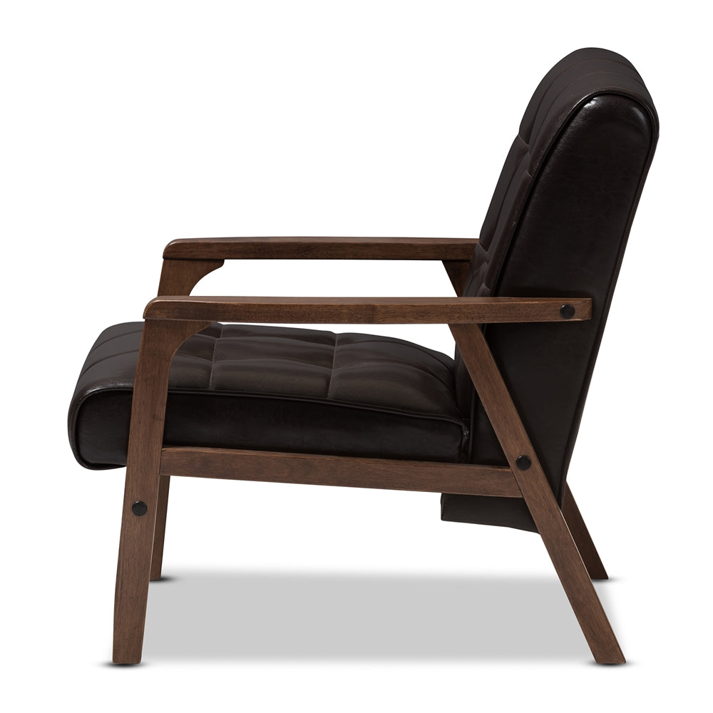 Baxton Studio - Living Room Chair in Brown - TOGO CC-109-541 view 3