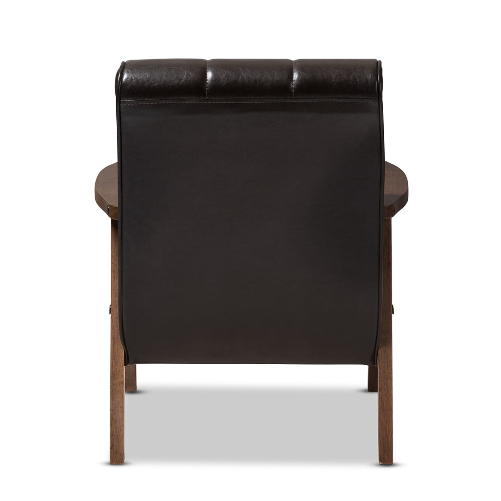 Baxton Studio - Living Room Chair in Brown - TOGO CC-109-541 view 4