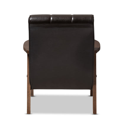 Baxton Studio - Living Room Chair in Brown - TOGO CC-109-541 view 4