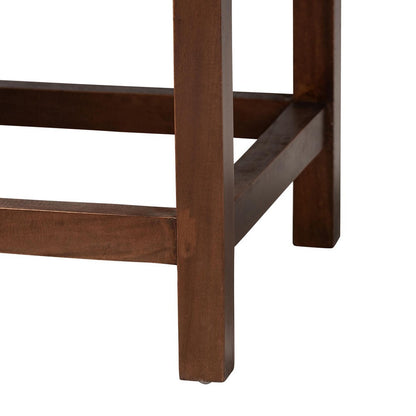 Baxton Studio - Liza Bench in Natural Seagrass/Light Brown - LIZZA-Wooden-Bench view 4
