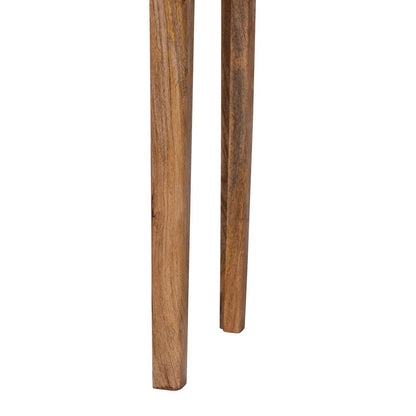 Baxton Studio - Lluvia Console Table in Marble White/Walnut Brown - FUR6894-Natural Marble Top-Console Table view 4