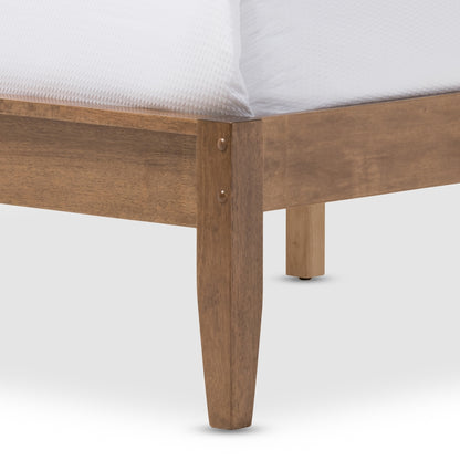 Baxton Studio - Loafey Queen Size Bed in "Walnut" Brown - SW8028-Walnut-M17-Queen view 4