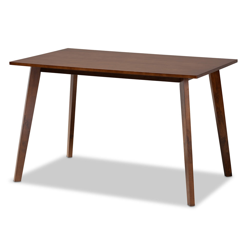 Baxton Studio - Lois Dining Set in Light Grey/Walnut Brown - Danica/Fiesta-Smoke/Walnut-5PC Dining Set view 3