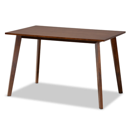 Baxton Studio - Lois Dining Set in Light Grey/Walnut Brown - Danica/Fiesta-Smoke/Walnut-5PC Dining Set view 3