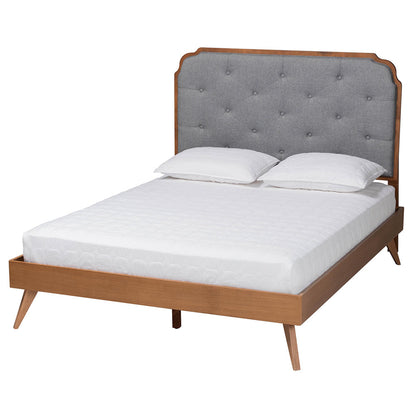 Baxton Studio - Lorana King Size Bed in Grey/Walnut Brown - MG9772/9704-King view 1