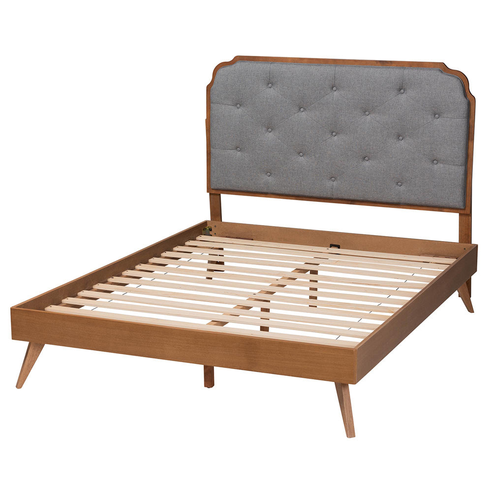 Baxton Studio - Lorana King Size Bed in Grey/Walnut Brown - MG9772/9704-King view 3