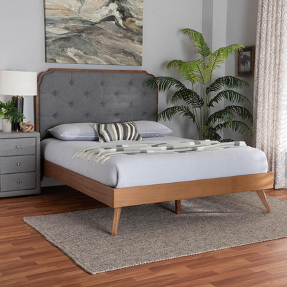 Baxton Studio - Lorana King Size Bed in Grey/Walnut Brown - MG9772/9704-King view 7