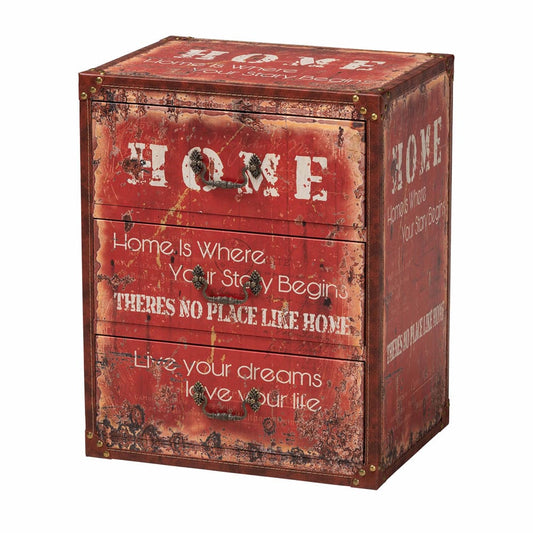 Baxton Studio - Lorand Storage Trunk in Red - SJ14513R-Wooden-Ottoman view 1