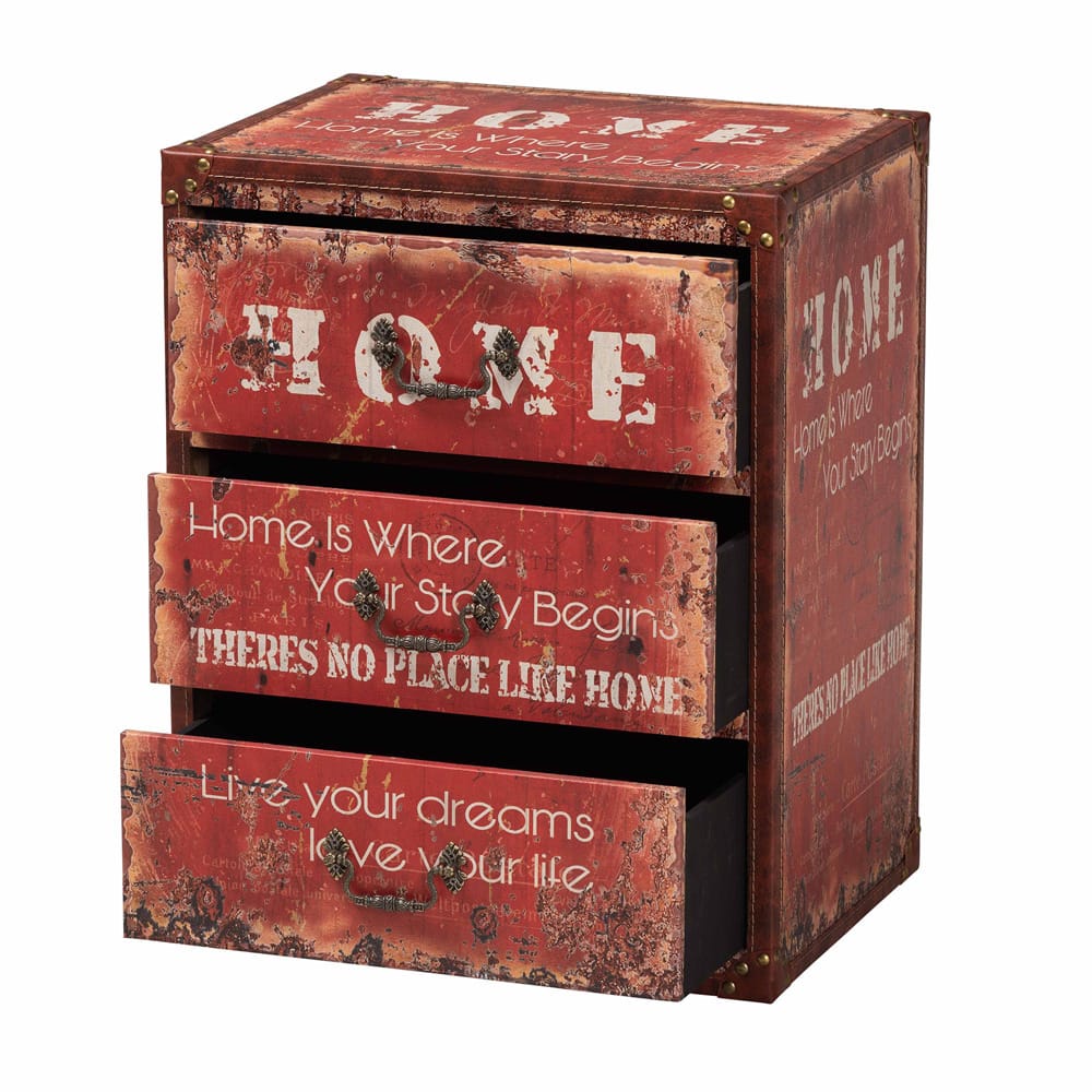 Baxton Studio - Lorand Storage Trunk in Red - SJ14513R-Wooden-Ottoman view 2