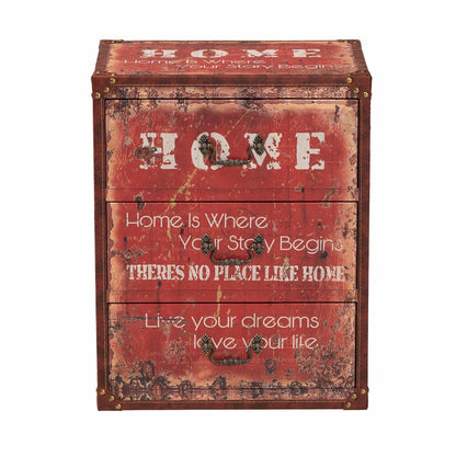 Baxton Studio - Lorand Storage Trunk in Red - SJ14513R-Wooden-Ottoman view 3