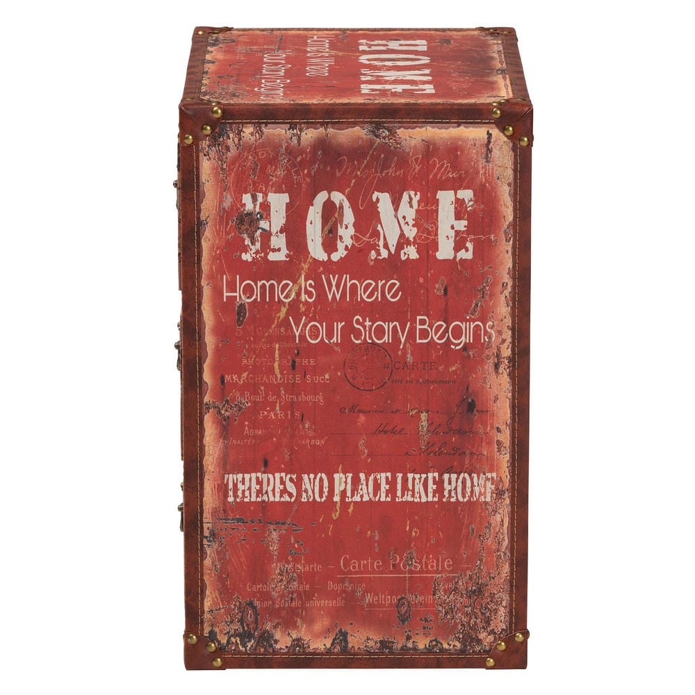 Baxton Studio - Lorand Storage Trunk in Red - SJ14513R-Wooden-Ottoman view 4