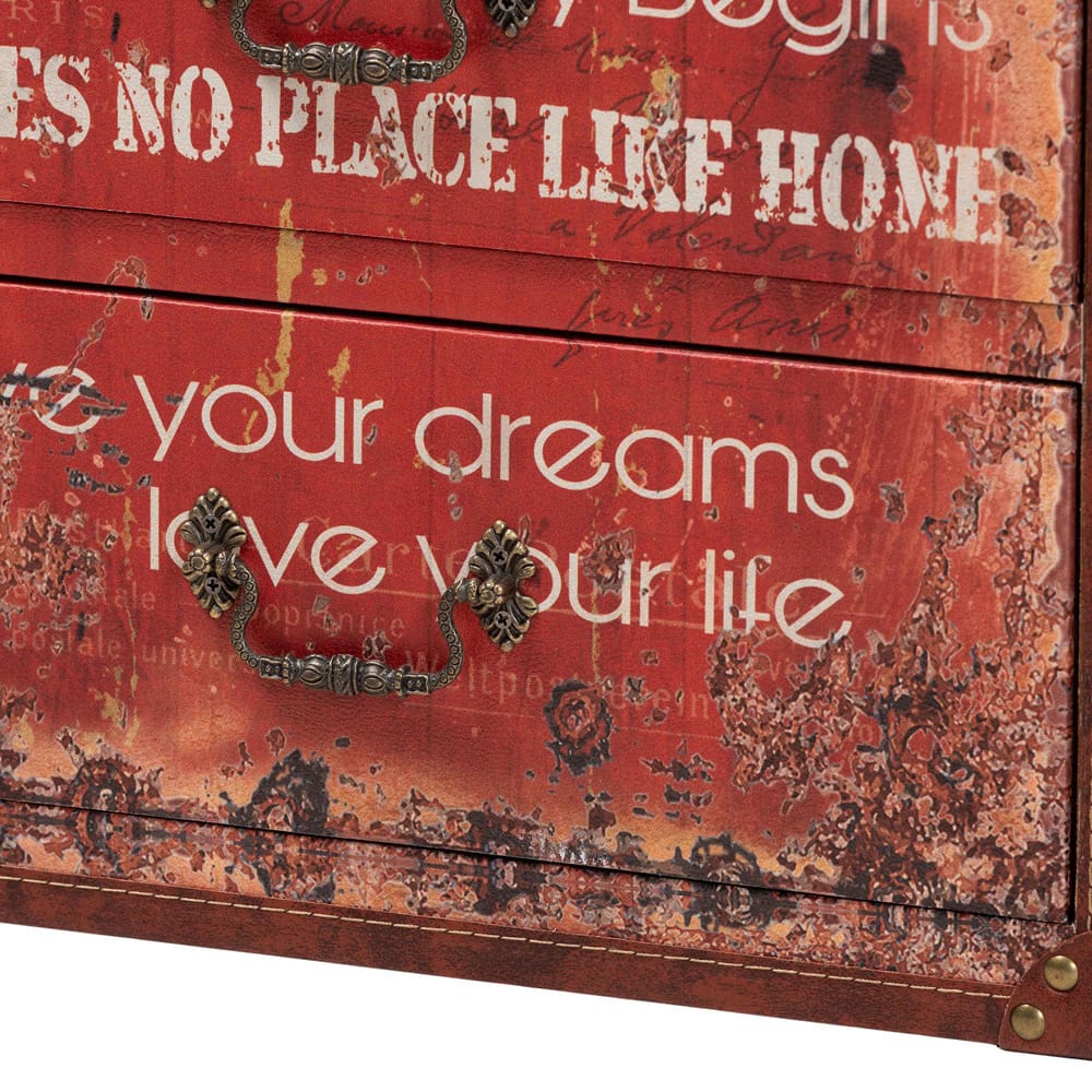 Baxton Studio - Lorand Storage Trunk in Red - SJ14513R-Wooden-Ottoman view 5