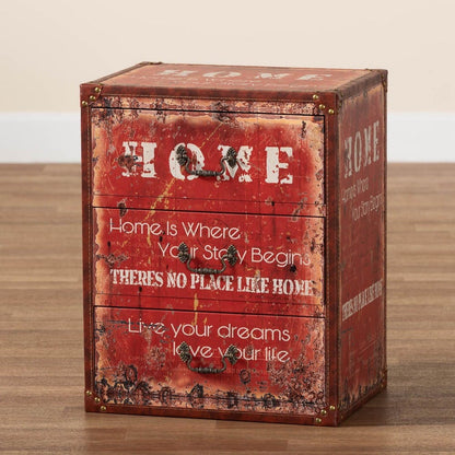 Baxton Studio - Lorand Storage Trunk in Red - SJ14513R-Wooden-Ottoman view 8