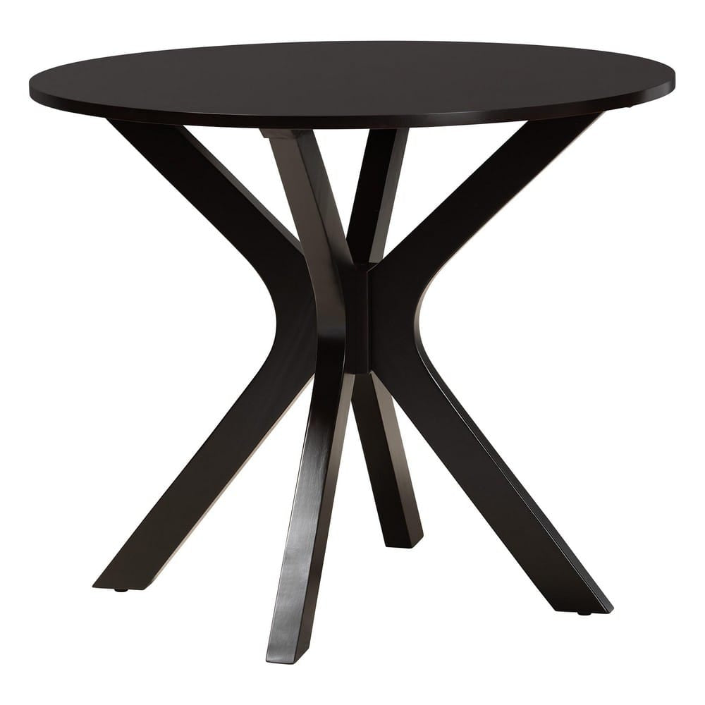Baxton Studio - Lore Dining Set in Grey/Dark Brown - Lore-Grey/Dark Brown-5PC Dining Set view 3
