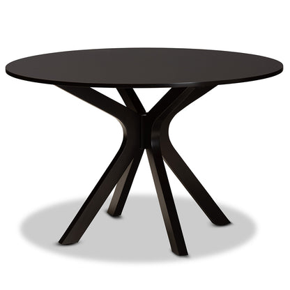 Baxton Studio - Lore Dining Set in Sand/Dark Brown - Lore-Sand/Dark Brown-7PC Dining Set view 3