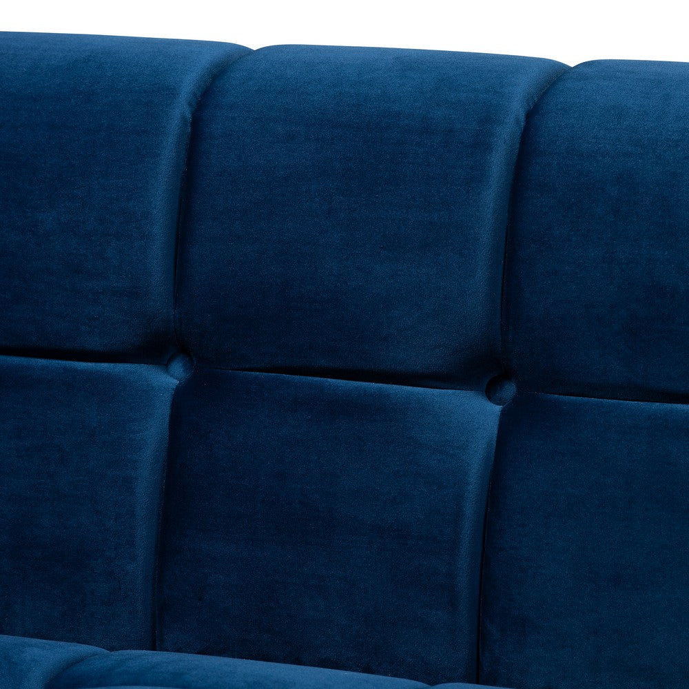 Baxton Studio - Loreto Sofa in Blue/Gold - TSF-5506-Navy/Gold-SF view 6