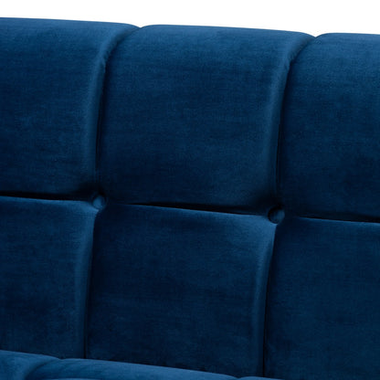Baxton Studio - Loreto Sofa in Blue/Gold - TSF-5506-Navy/Gold-SF view 6