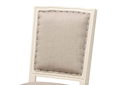 Baxton Studio - Louane Dining Chair Set of 2 - W-LOUIS-R-02-Off White/Grey-Chair view 4