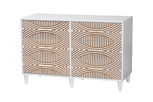 Baxton Studio - Louetta Dresser - SW8000-63D6D-6DW-White-Dresser view 1