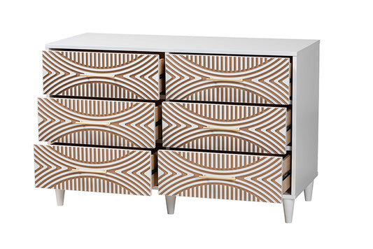 Baxton Studio - Louetta Dresser - SW8000-63D6D-6DW-White-Dresser view 2