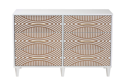 Baxton Studio - Louetta Dresser - SW8000-63D6D-6DW-White-Dresser view 3