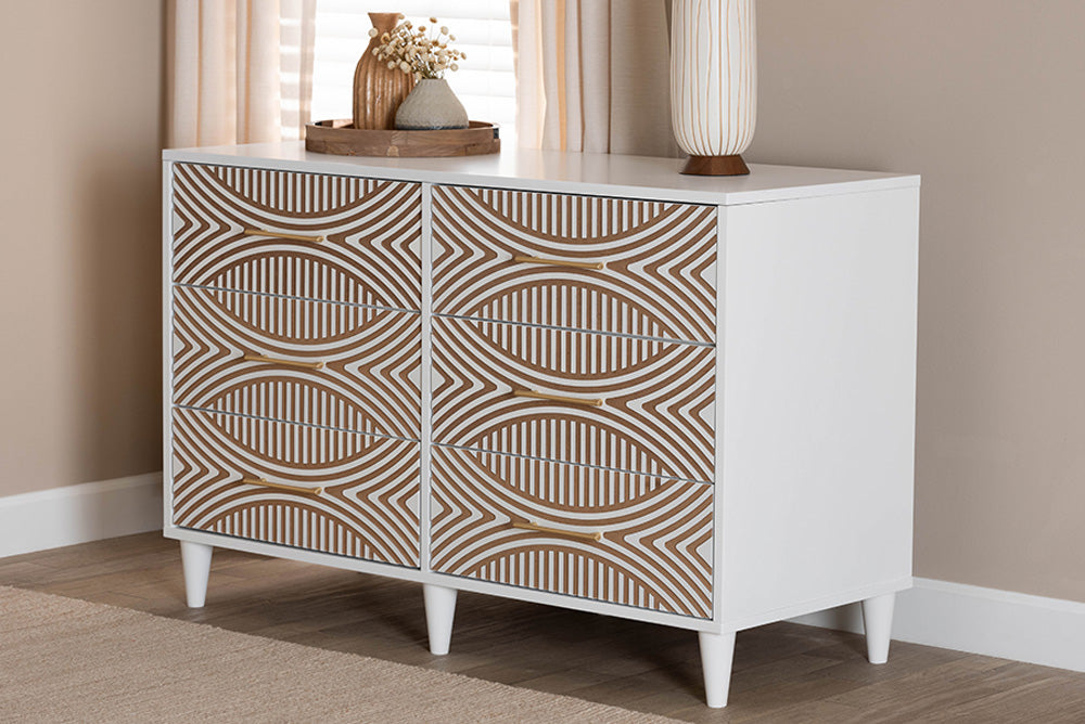 Baxton Studio - Louetta Dresser - SW8000-63D6D-6DW-White-Dresser view 5