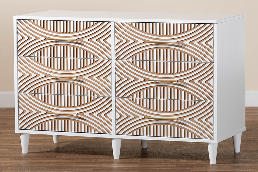 Baxton Studio - Louetta Dresser - SW8000-63D6D-6DW-White-Dresser view 9