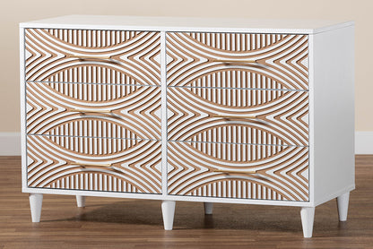 Baxton Studio - Louetta Dresser - SW8000-63D6D-6DW-White-Dresser view 9