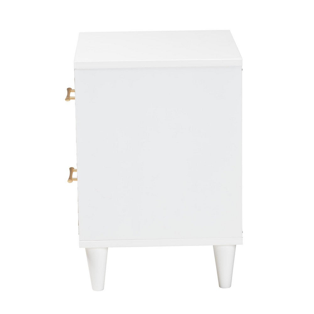 Baxton Studio - Louetta Nightstand in White/Natural Brown - SW8000-63NS2D-2DW-White-Nightstand view 4