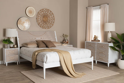 Baxton Studio - Louetta Queen Bedroom Set - SW8591-White-4PC Queen Bedroom Set view 5