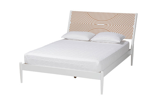 Baxton Studio - Louetta Queen Size Bed - SW8591-White-Queen view 1