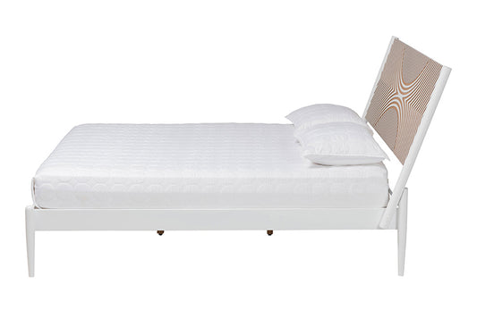 Baxton Studio - Louetta Queen Size Bed - SW8591-White-Queen view 2