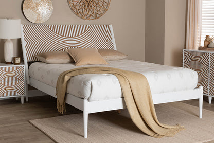 Baxton Studio - Louetta Queen Size Bed - SW8591-White-Queen view 5
