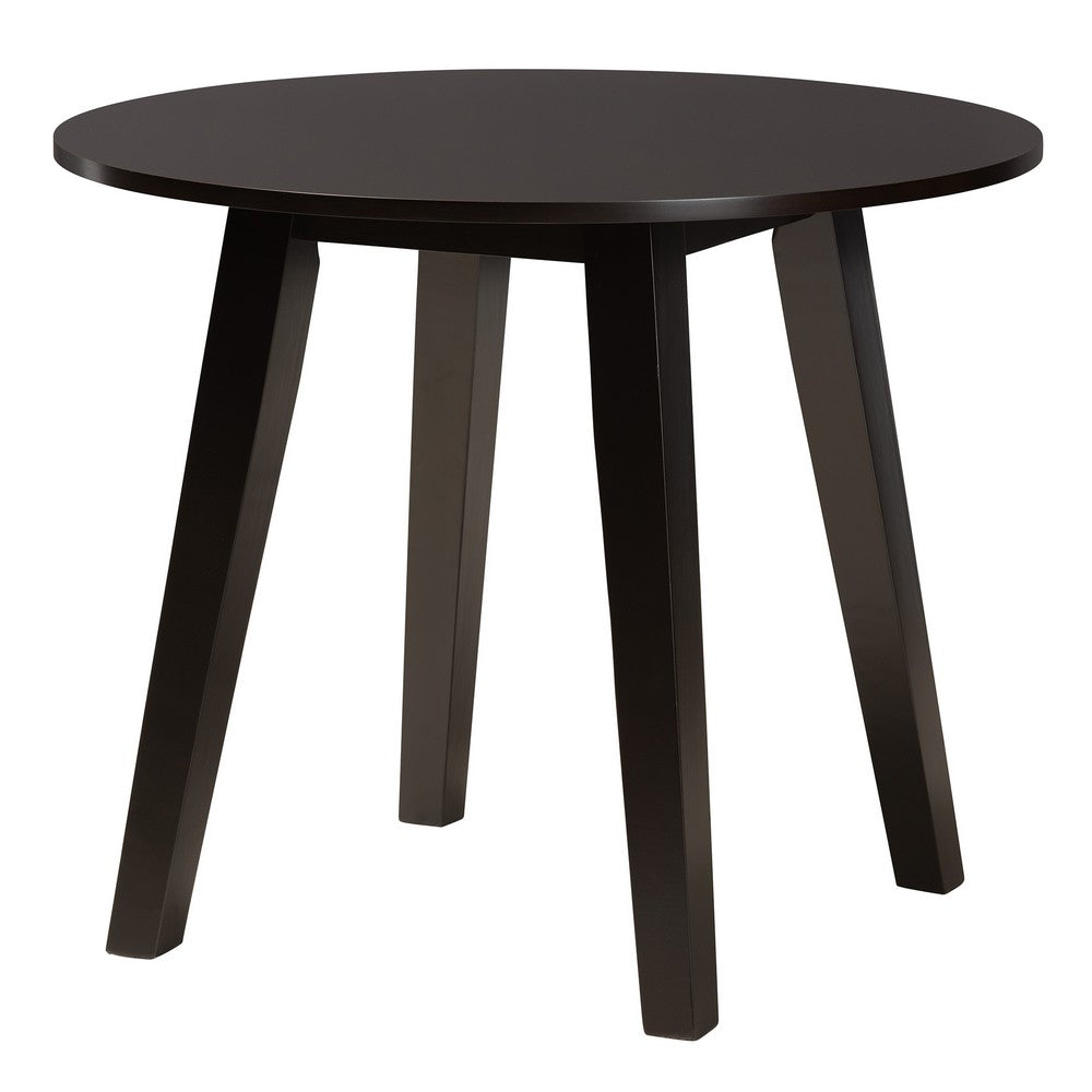 Baxton Studio - Louisa Dining Set in Beige/Dark Brown - Evie-Sand/Dark Brown-5PC Dining Set view 3