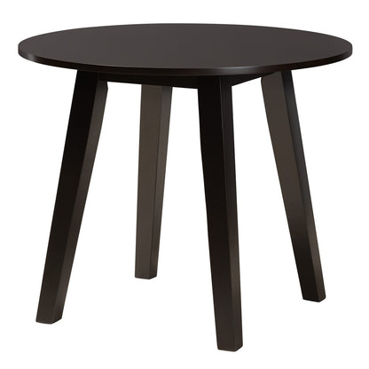 Baxton Studio - Louisa Dining Set in Beige/Dark Brown - Evie-Sand/Dark Brown-5PC Dining Set view 3