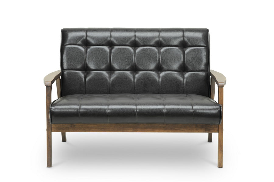 Baxton Studio - Loveseat in Brown - TOGO LS-109-541 view 2