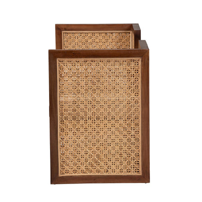 Baxton Studio - Lovina Bench in Light Honey/Light Brown - Lovina-Light Honey/Light Brown Rattan-Bench view 3