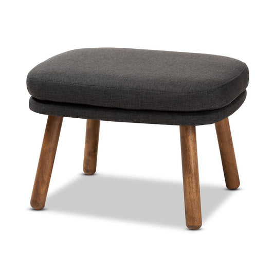 Baxton Studio - Lovise Footstool in Dark Grey - BBT5342-Dark Grey view 1