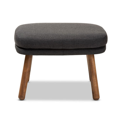 Baxton Studio - Lovise Footstool in Dark Grey - BBT5342-Dark Grey view 2