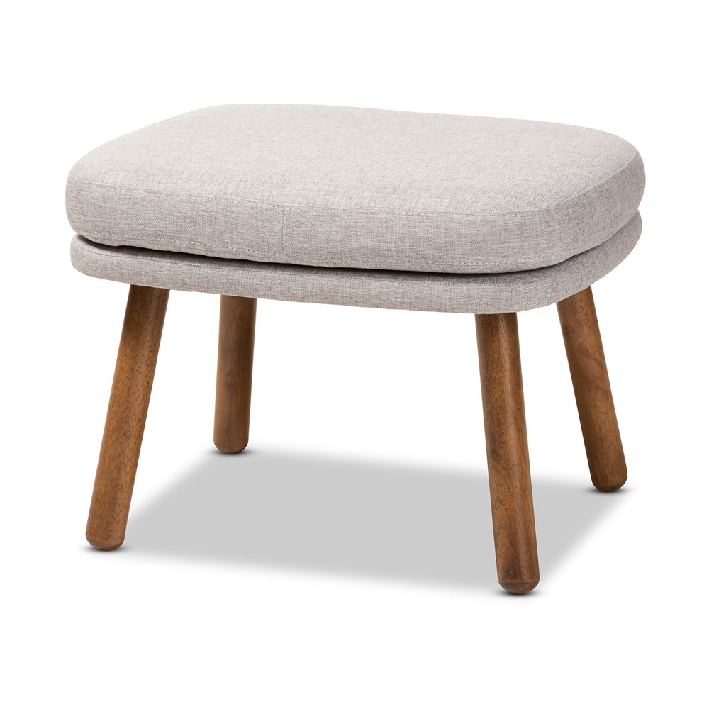 Baxton Studio - Lovise Footstool in Greyish Beige - BBT5342-Greyish Beige view 1