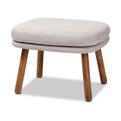 Baxton Studio - Lovise Footstool in Greyish Beige - BBT5342-Greyish Beige view 1