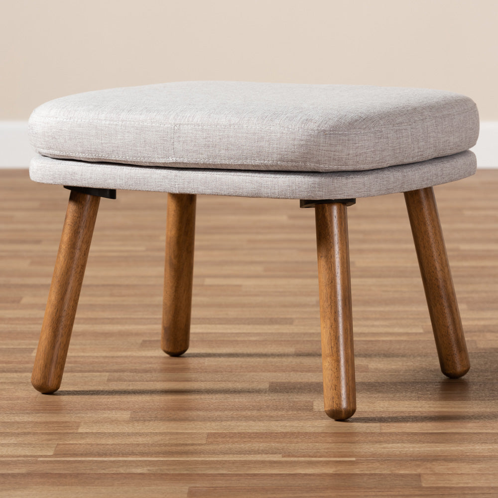 Baxton Studio - Lovise Footstool in Greyish Beige - BBT5342-Greyish Beige view 6