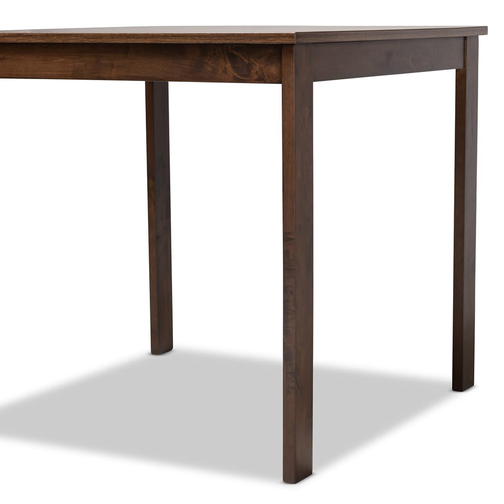 Baxton Studio - Lovy Dining Set in Beige - Lovy Dining Set-Beige/Dark Walnut view 3