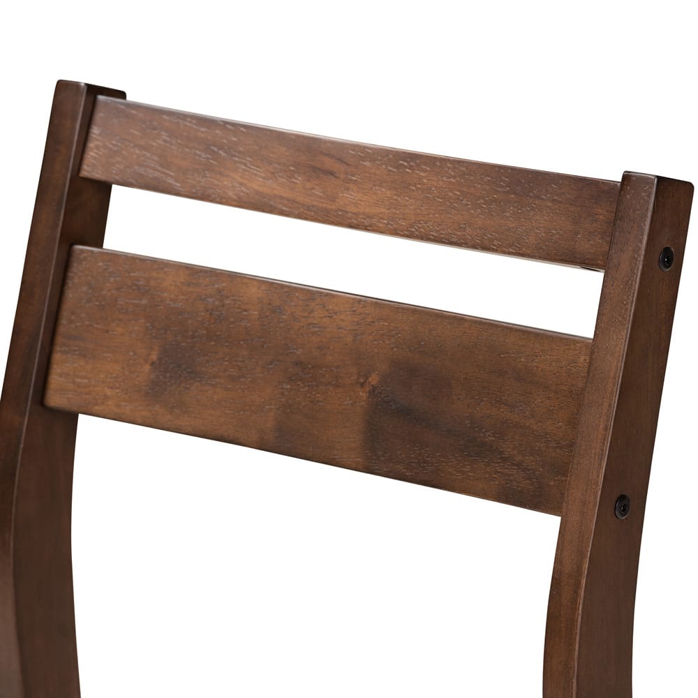 Baxton Studio - Lovy Dining Set in Beige - Lovy Dining Set-Beige/Dark Walnut view 5