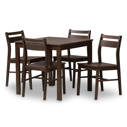Baxton Studio - Lovy Dining Set in Espresso Brown - Lovy Dining Set view 1